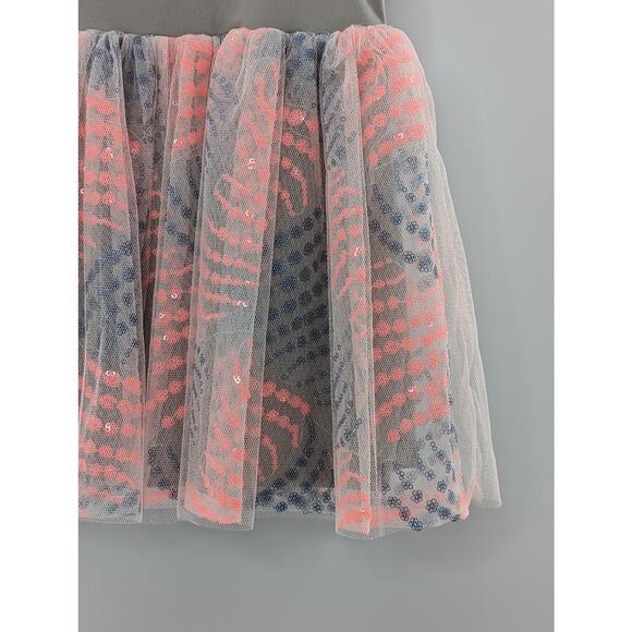 Girls Tulle Dress Pink Grey Truly Me by Sara Sara Size 2T - Picture 6 of 7